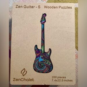 ZenChalet Zen Guitar Wooden Jigsaw Puzzle, 200 pieces, Complete
